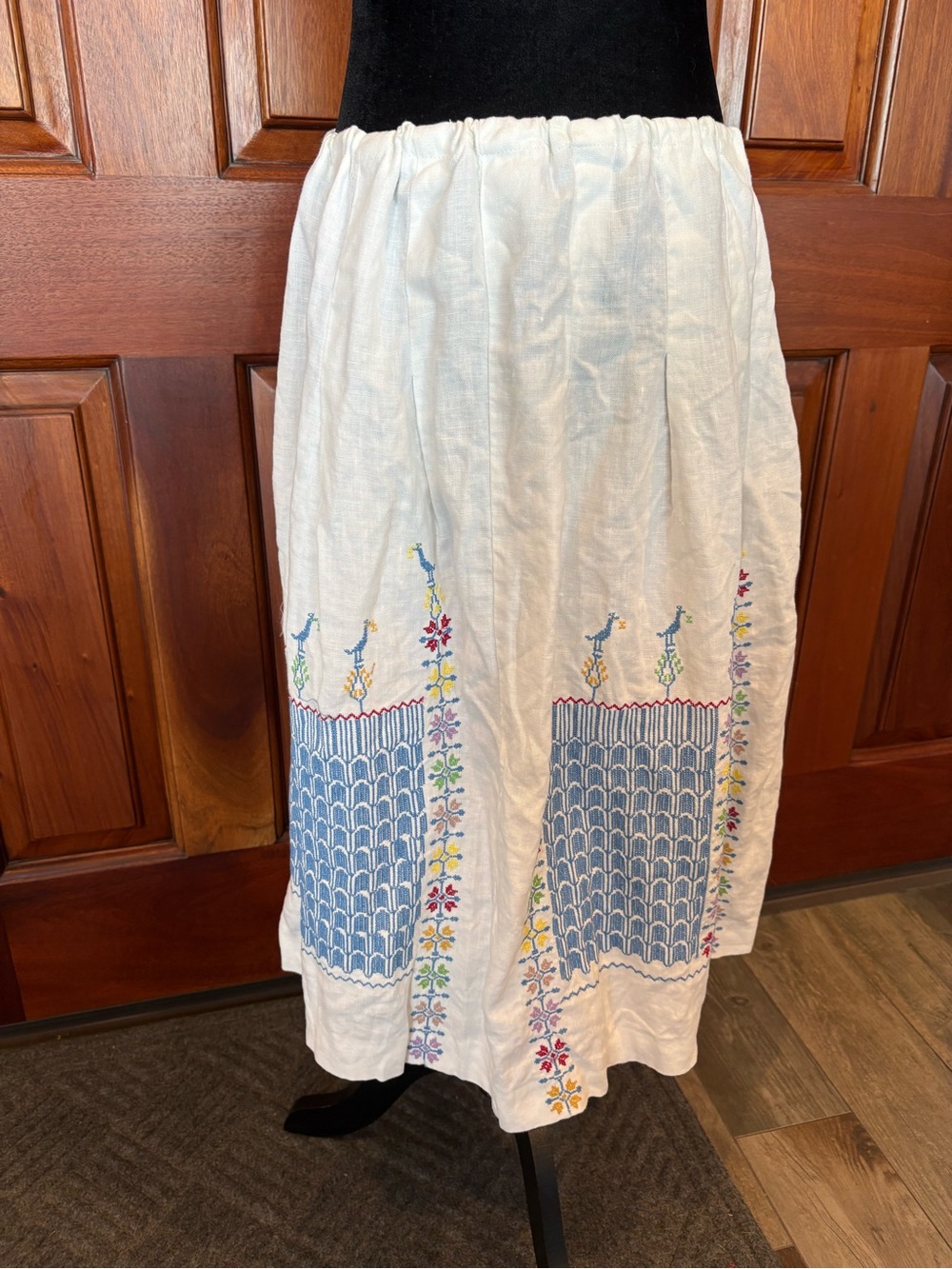 Croatian Eastern Europe vintage traditional folk woman Skirt Embroidery Adjust